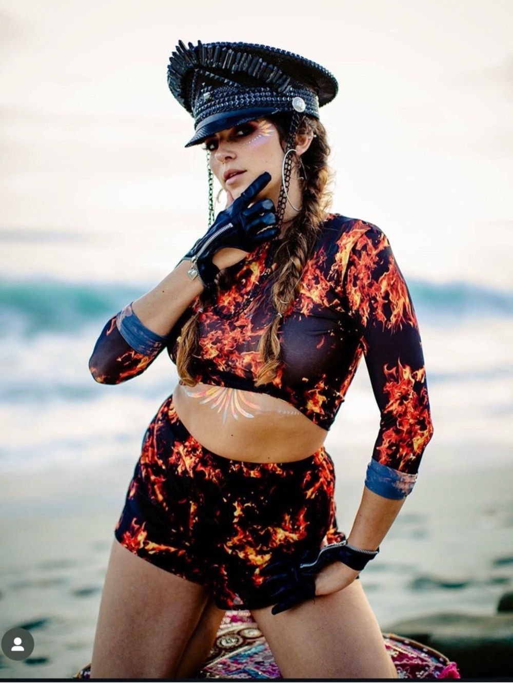 Embellished Black Velvet Captains Hat, Love Market - Picture 4 of 4